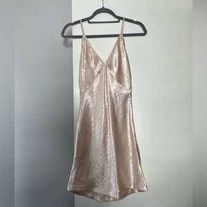 Champagne Silk Express Strapy Dress